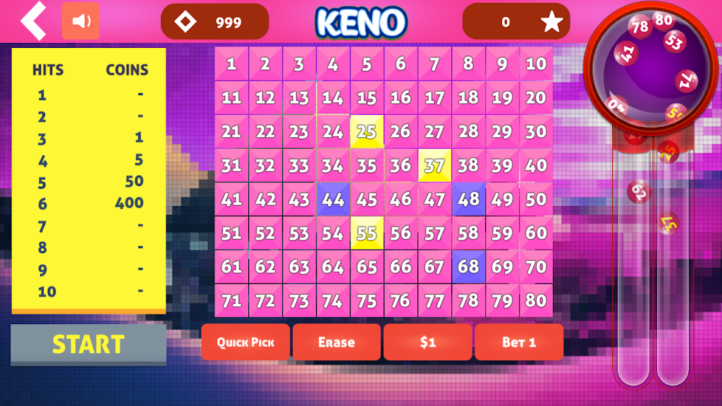 Cleo Keno - Free Keno Game Screenshot1