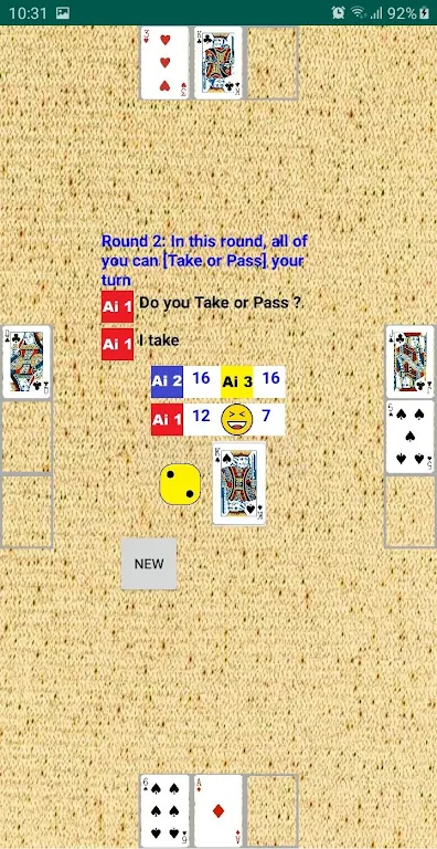 Simple Black Jack: You and 3 AI Screenshot4