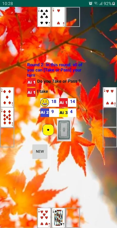 Simple Black Jack: You and 3 AI Screenshot1