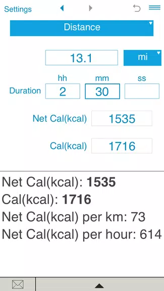 Calories Burned Running Screenshot1