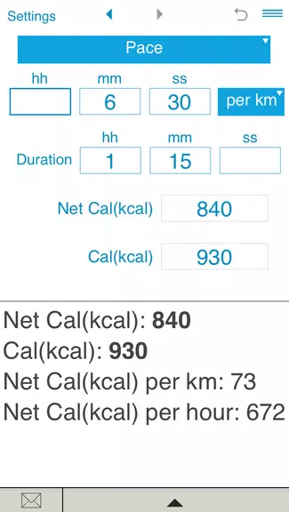 Calories Burned Running Screenshot2