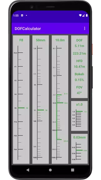 DOF Calculator Screenshot1