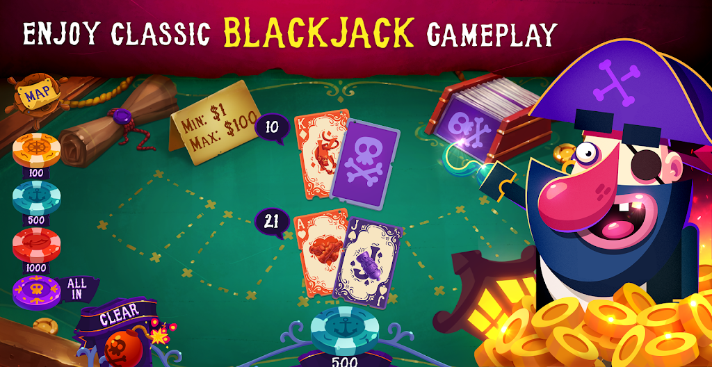 Pirates: Blackjack Free 21 ⚓ Screenshot1