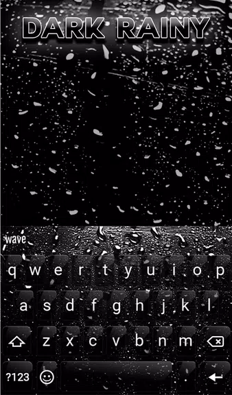 Dark Rainy Keyboard Wallpaper Screenshot2