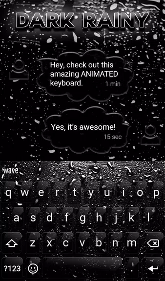 Dark Rainy Keyboard Wallpaper Screenshot3