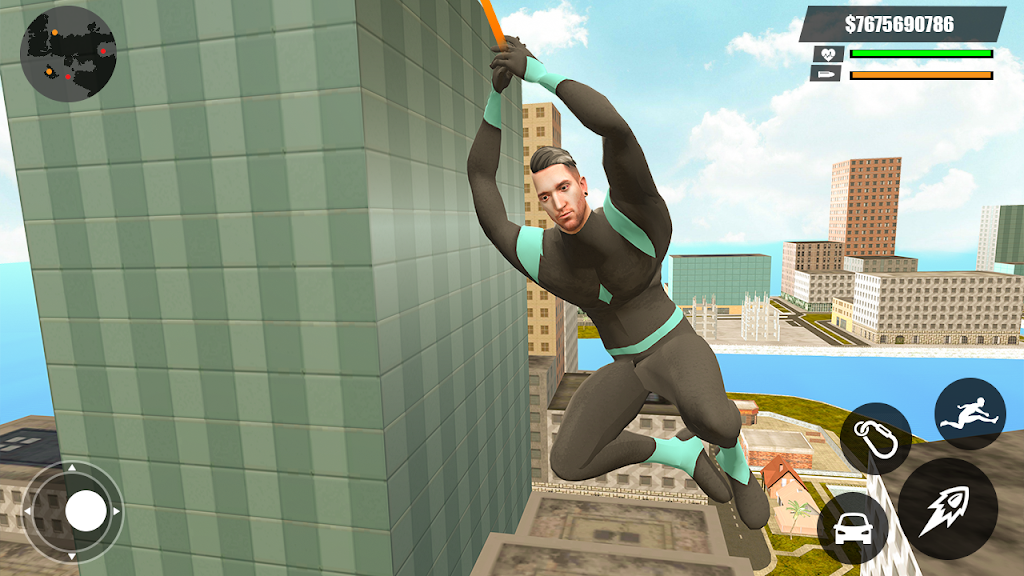 Green Rope Hero Crime City Gam Screenshot3