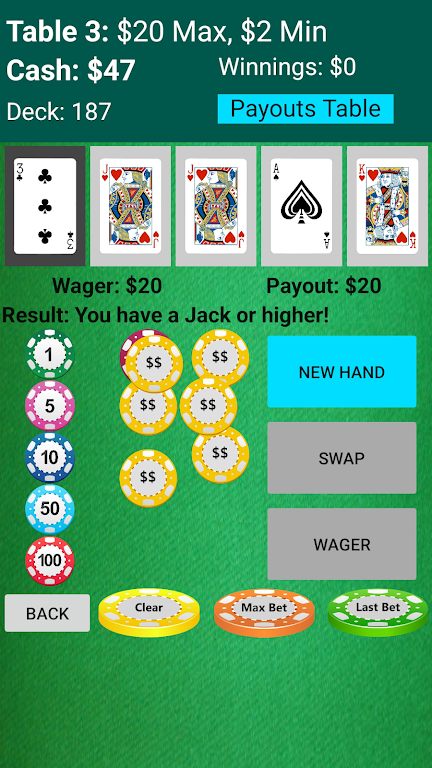 Draw Five! - Five Card Draw Screenshot2