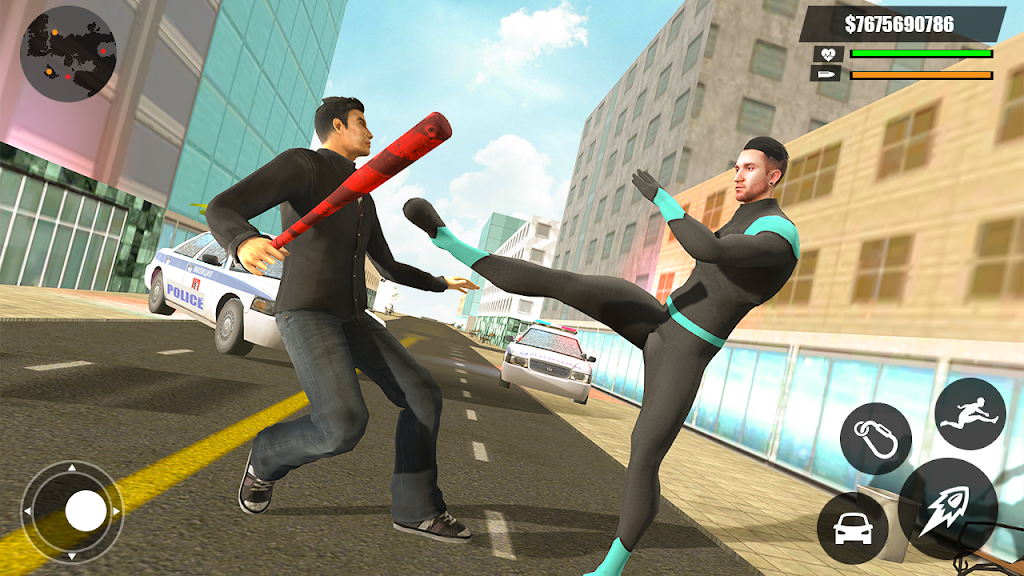 Green Rope Hero Crime City Gam Screenshot1