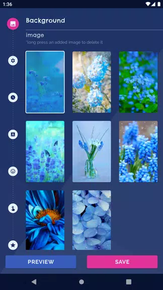 Blue Flowers Live Wallpaper Screenshot1