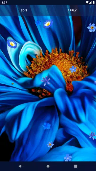 Blue Flowers Live Wallpaper Screenshot4