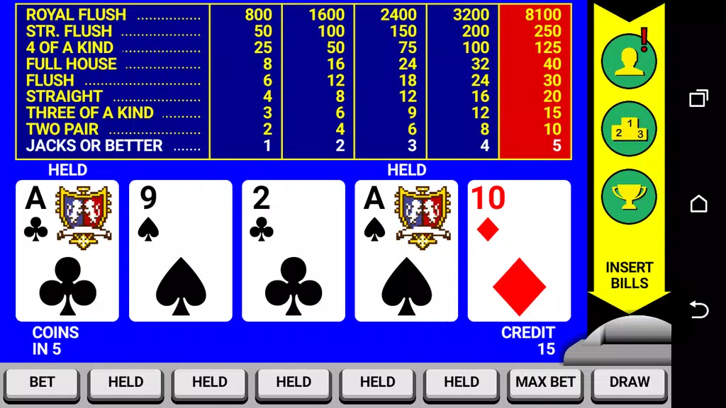 Video Poker Classic Double Up Screenshot1