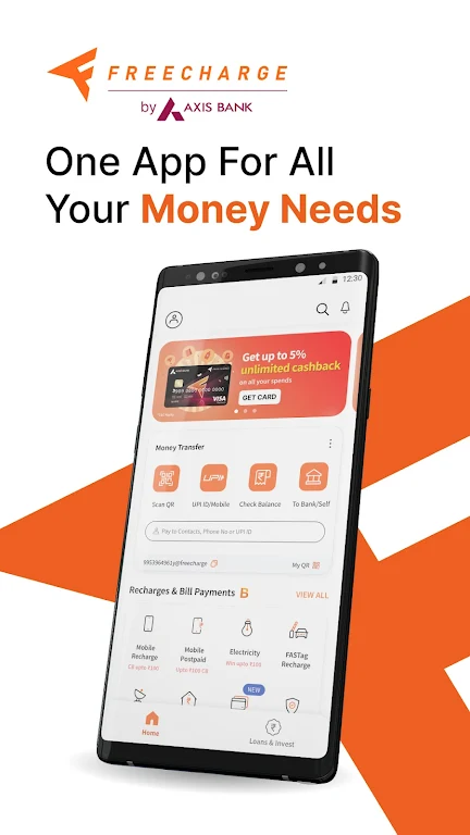 Freecharge UPI & Credit Card Screenshot1