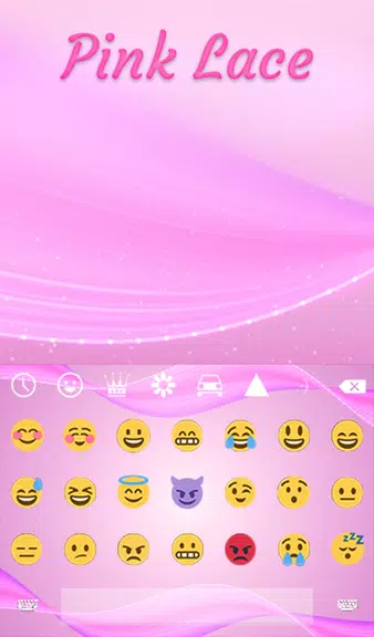 Pink Lace Animated Keyboard Screenshot3