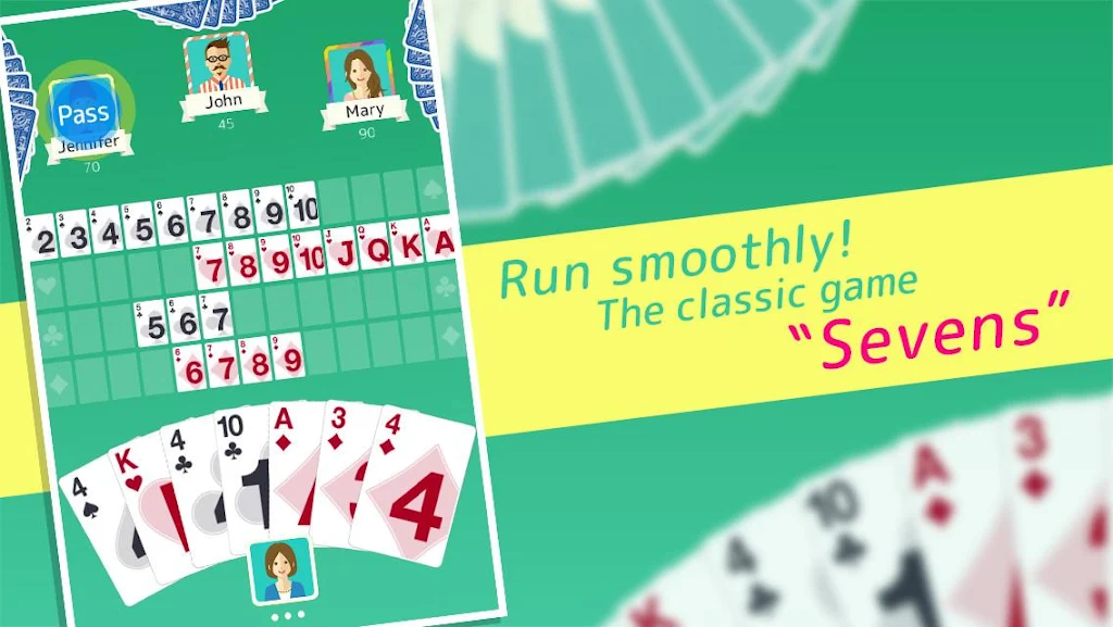 Sevens - Fun Classic Card Game Screenshot1