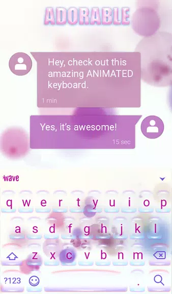 Girly Live Wallpaper Keyboard Screenshot2