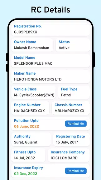 RTO Vehicle Information Screenshot3