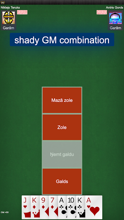 Latvian card game: RaccoonZole Screenshot3