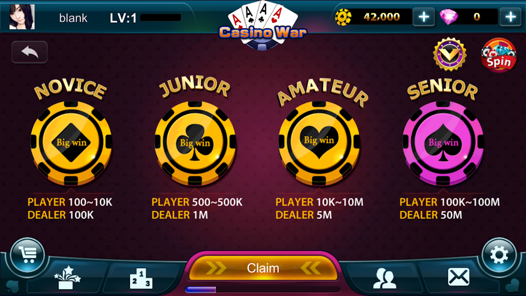 CasinoWar Gaming Screenshot2