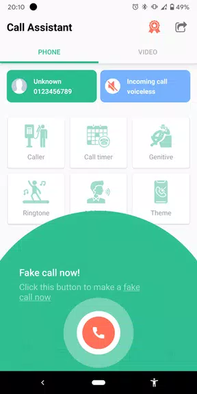 Fake Call and Sms Screenshot1