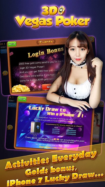 Vegas Poker Lucky Casino 3D Screenshot1