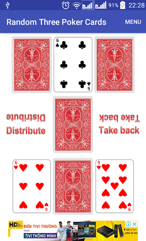 Random Three Poker Card Screenshot2