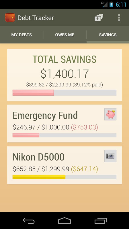 Debt Tracker Screenshot2