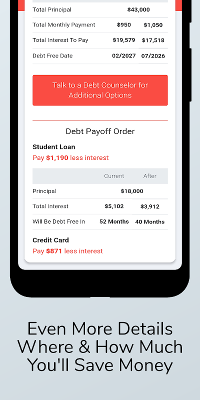 Debt Snowball Calculator Screenshot1