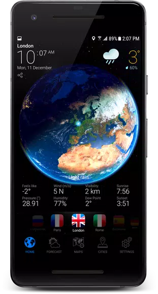 3D EARTH - weather forecast Screenshot1