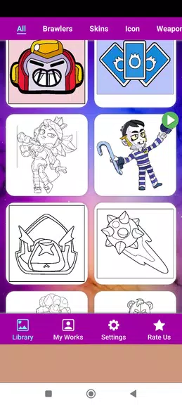 Coloring Book of Brawl S. Fans Screenshot3