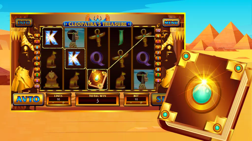 Cleopatras Treasures Slot Screenshot1