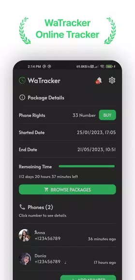 WaTracker: Online Tracker Screenshot1