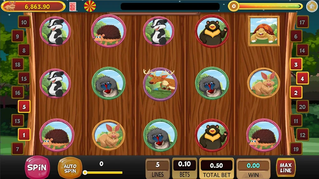 Casino Poker Machine Animals Screenshot3