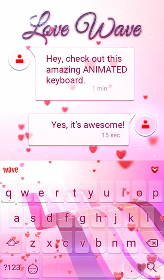 Love Wave Keyboard & Wallpaper Screenshot3