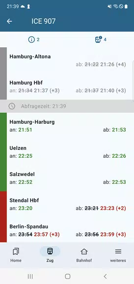 Ist mein Zug pünktlich? Screenshot1