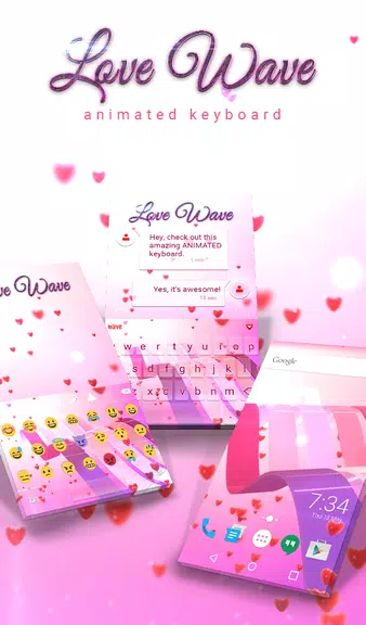 Love Wave Keyboard & Wallpaper Screenshot1