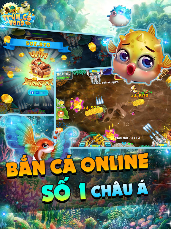 Trùm Cá Vàng - Cổng Game Bắn Cá Hàng Đầu Screenshot4