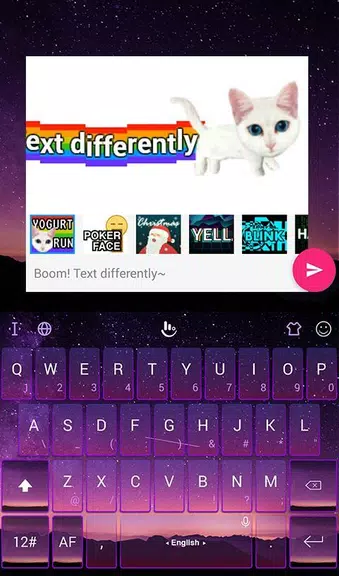 Purple Sky Keyboard Theme Screenshot4