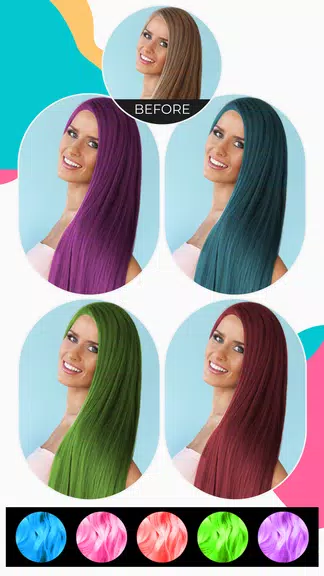 Hair Color Changer Editor Screenshot1