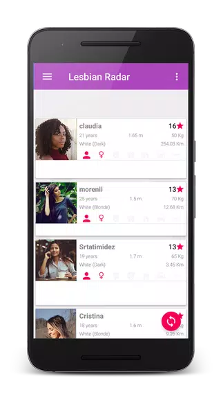 Lesbian Radar - Free dating for girls and women Screenshot2