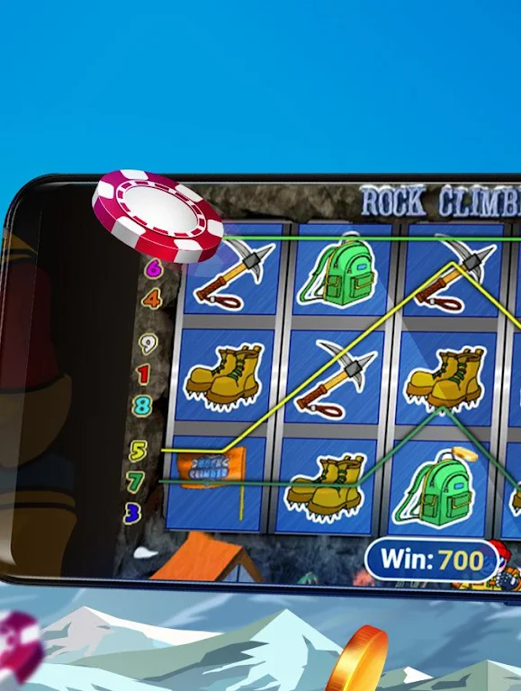 Rock Climber Free Casino Slot Machine Screenshot1