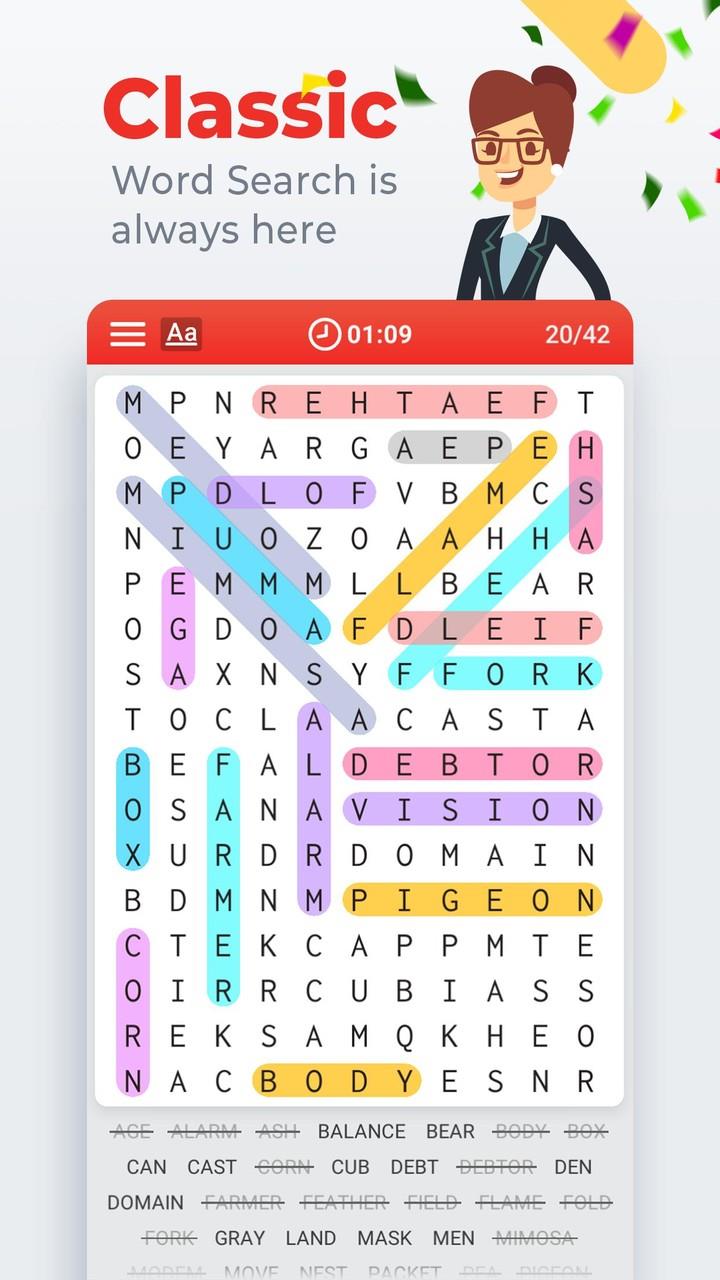 Word Search Colorful Screenshot1