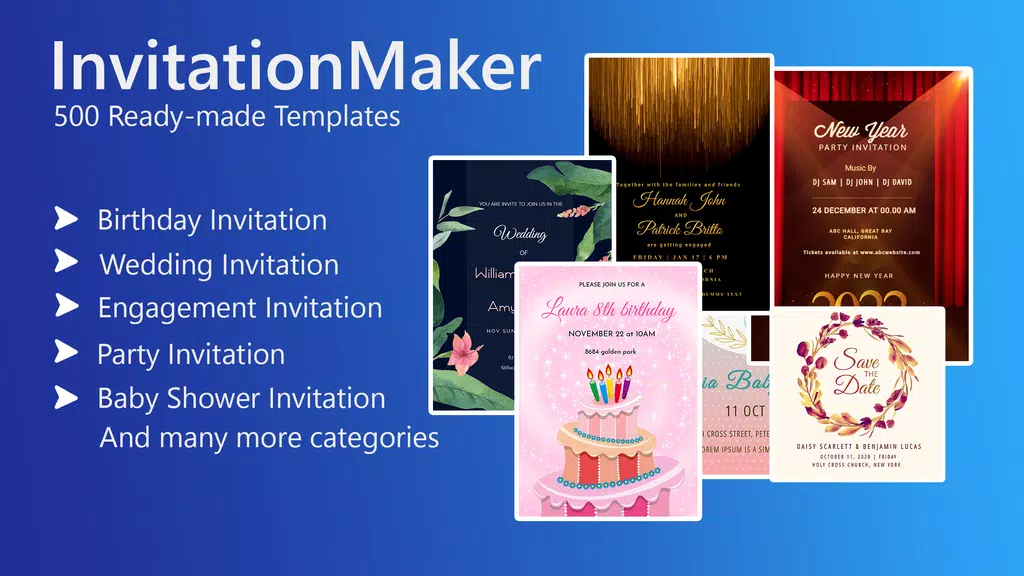 Invitation card Maker, Design Screenshot1