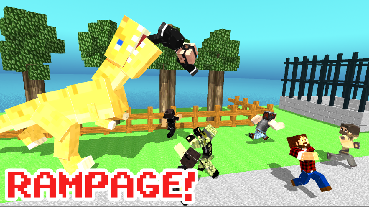 Blocky Dino Park T-Rex Rampage Screenshot2