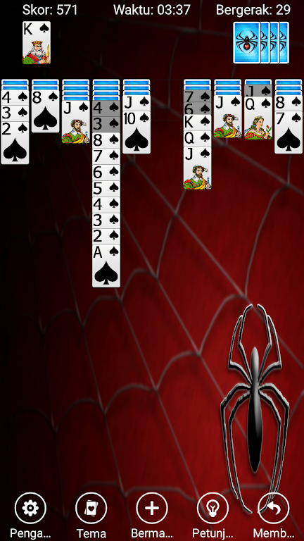 Spider Solitaire Offline Free Screenshot2