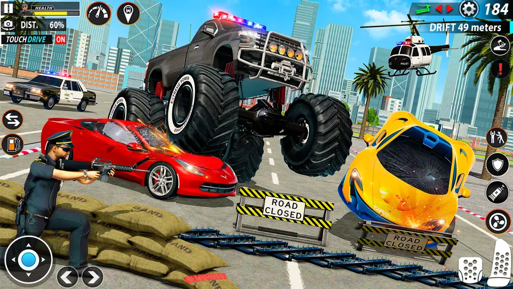 Police Monster Truck Car Games Screenshot3