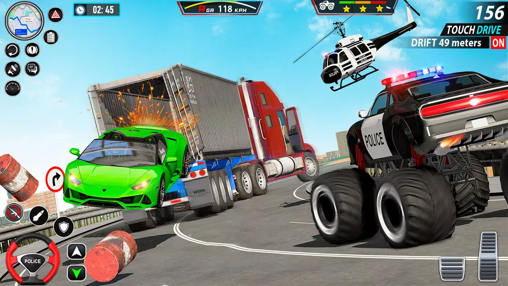 Police Monster Truck Car Games Screenshot2