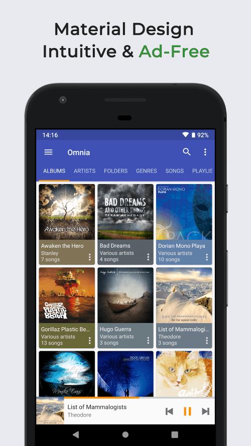 Omnia Music Player Screenshot1