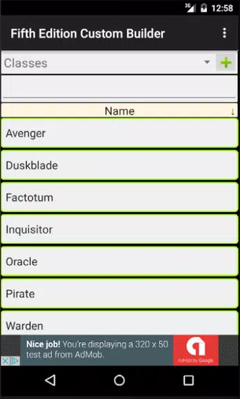 Fifth Edition Custom Builder Screenshot1