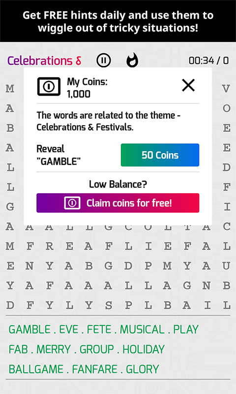 Super Word Search Puzzles Screenshot2