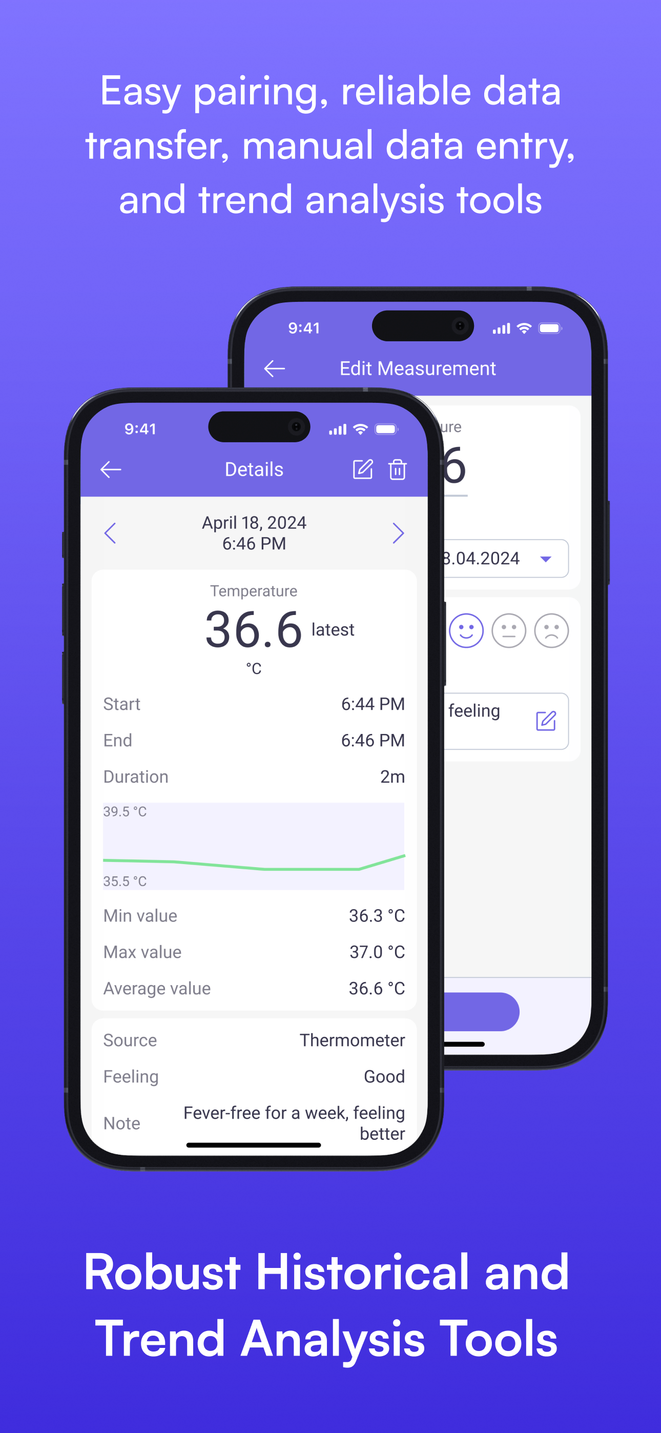 Body Temperature Tracking App Screenshot2